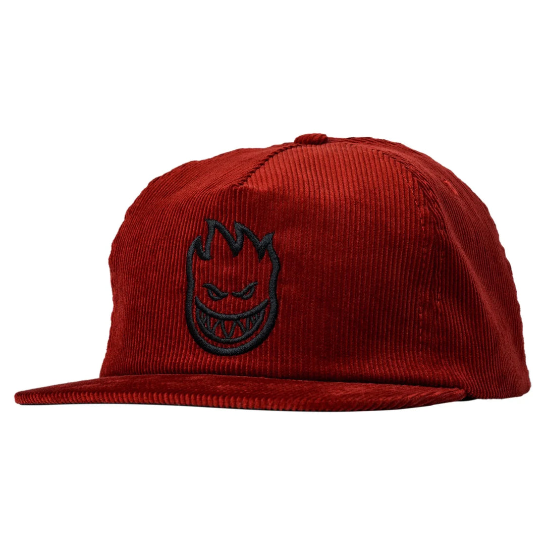 SPITFIRE Bighead Corduroy Snapback Hat Dark Red/Black
