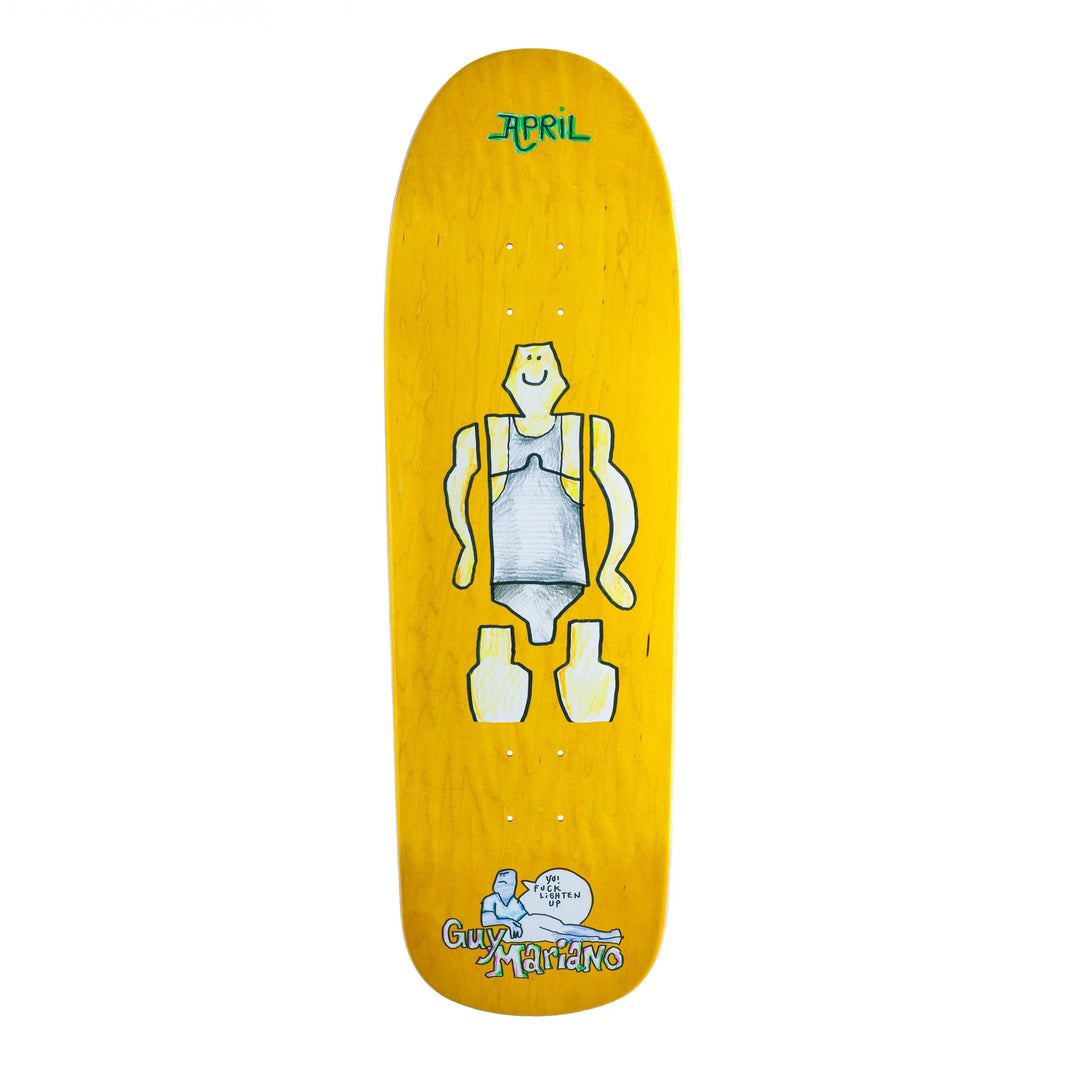 APRIL Guy By Gonz 90s Yellow Deck 9.6 - Impact Skate