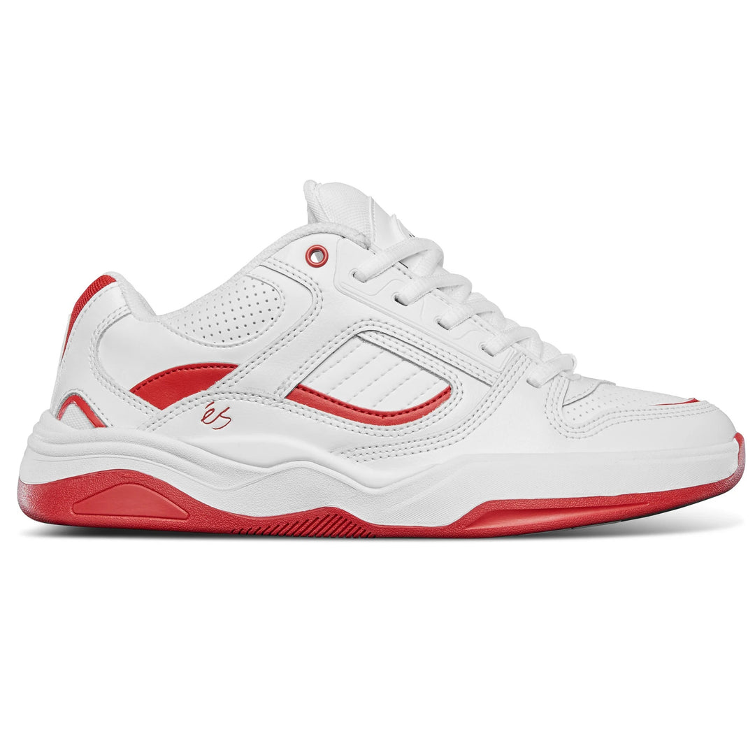 ÉS TJ Rogers Shoes White/Red Skateboard Shoes