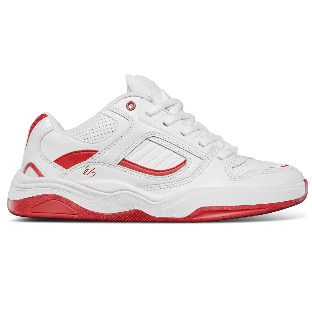 ÉS TJ Rogers Shoes White/Red Skateboard Shoes