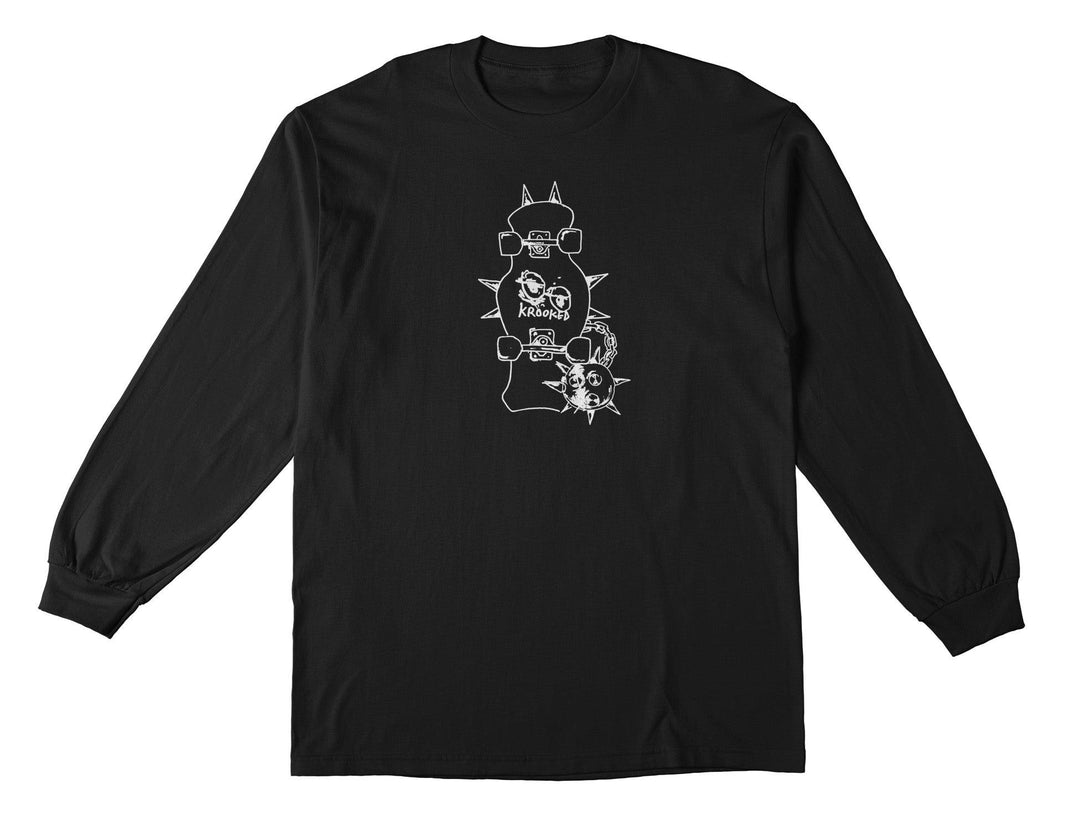 KROOKED Mace Longsleeve Black/White - Impact Skate