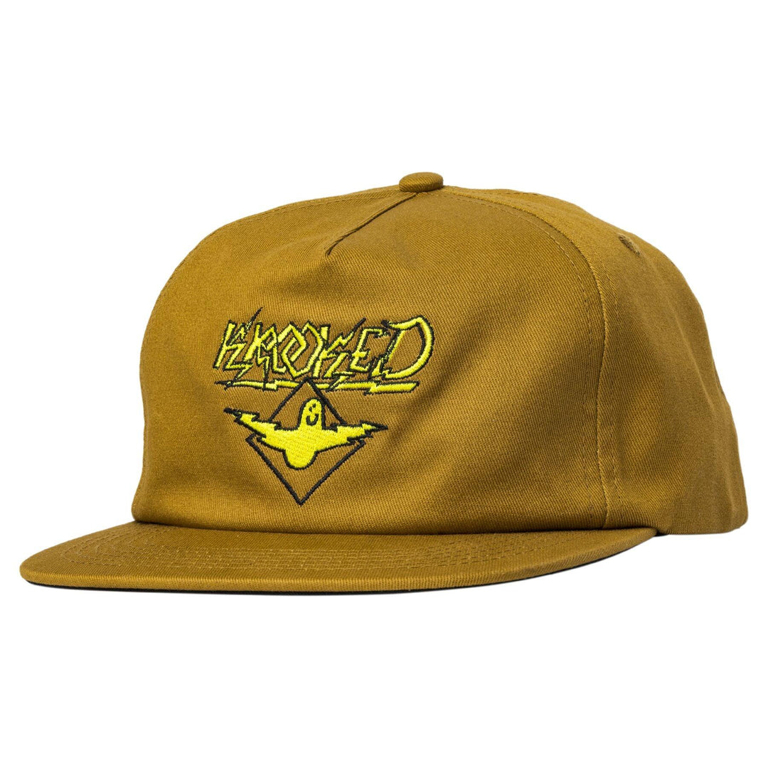 KROOKED Bird Lightening Snapback Hat Tan