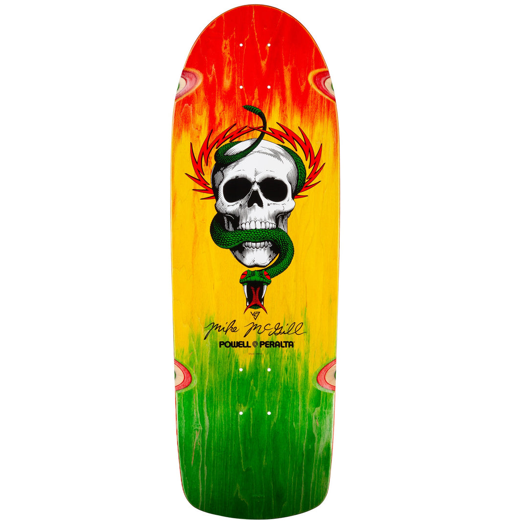 POWELL PERALTA McGill Skull & Snake Rasta Reissue Deck 10.0