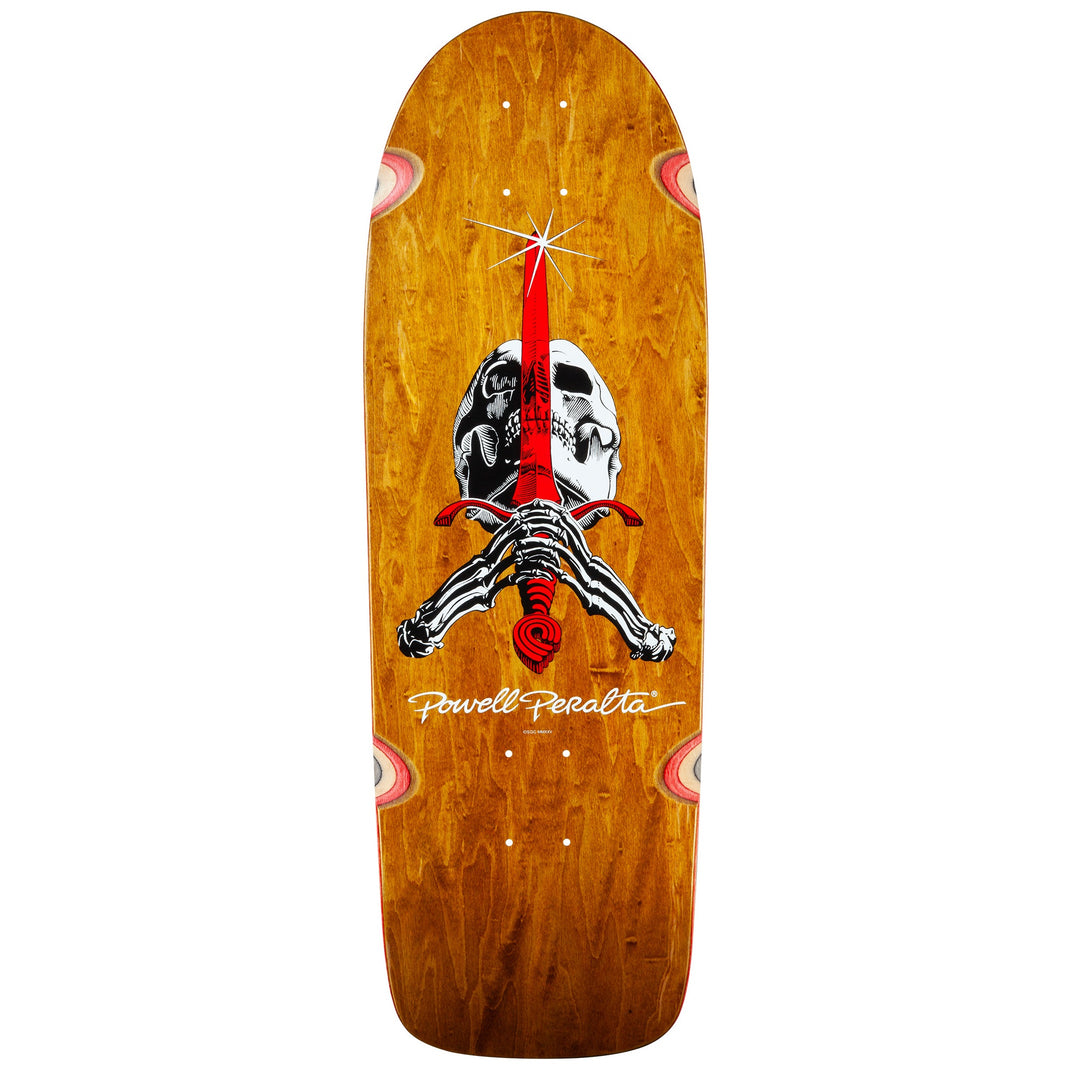 POWELL PERALTA Skull & Sword Honey Brown Stain Reissue Deck 10.0