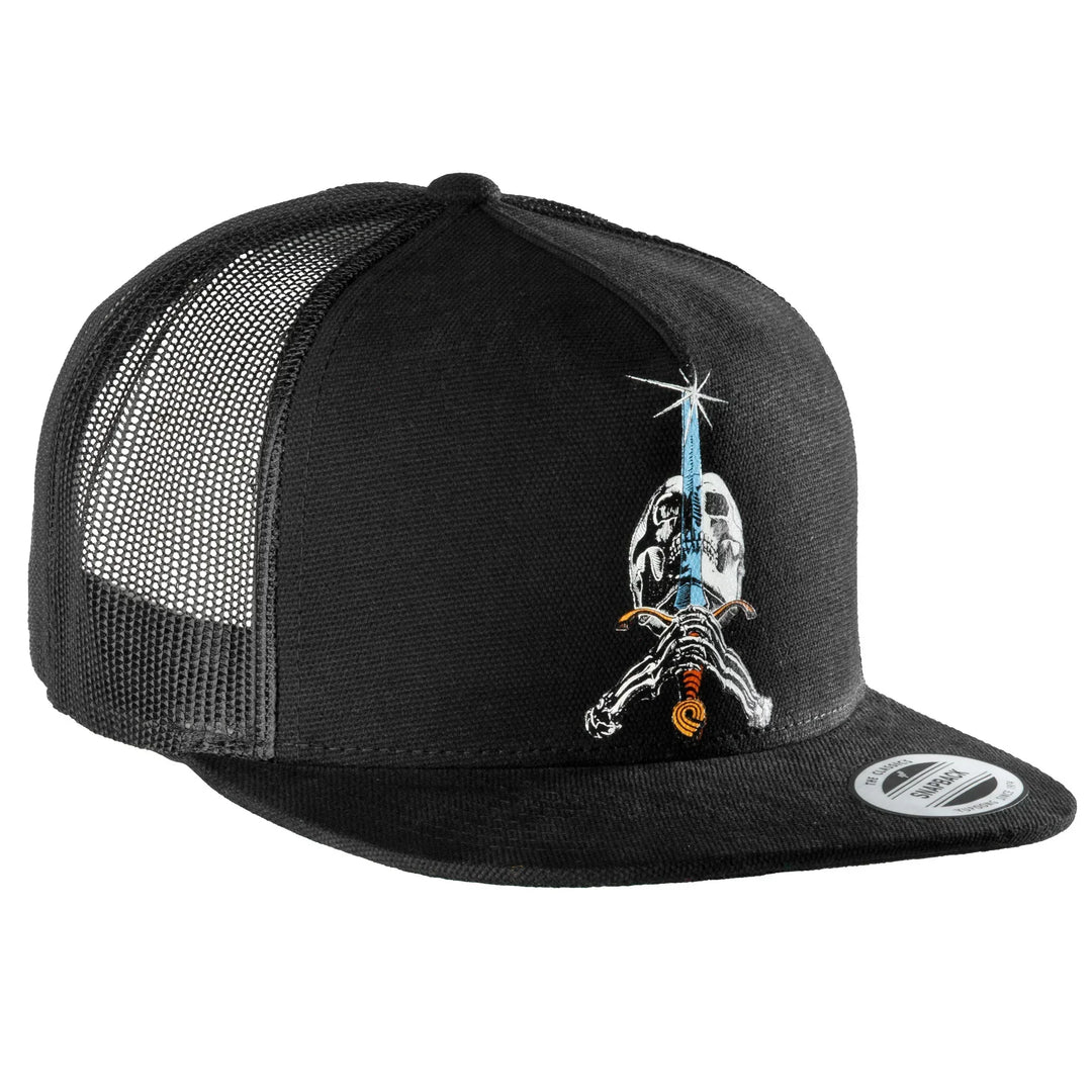 POWELL PERALTA Skull & Sword Trucker Hat Black
