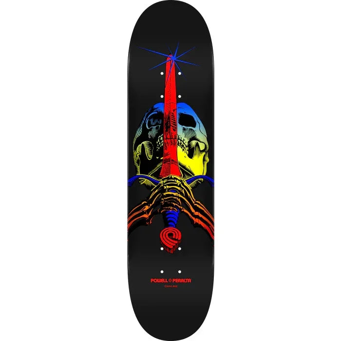 POWELL PERALTA Skull & Sword Yellow Fade Deck 9.0