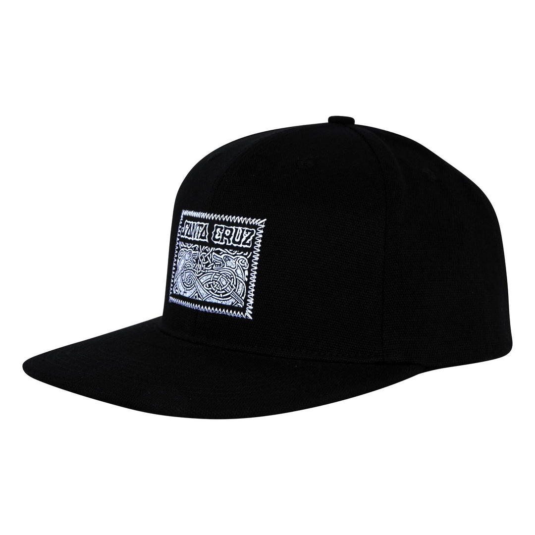 SANTA CRUZ Dressen Celtic Dogs Snapback Hat Black
