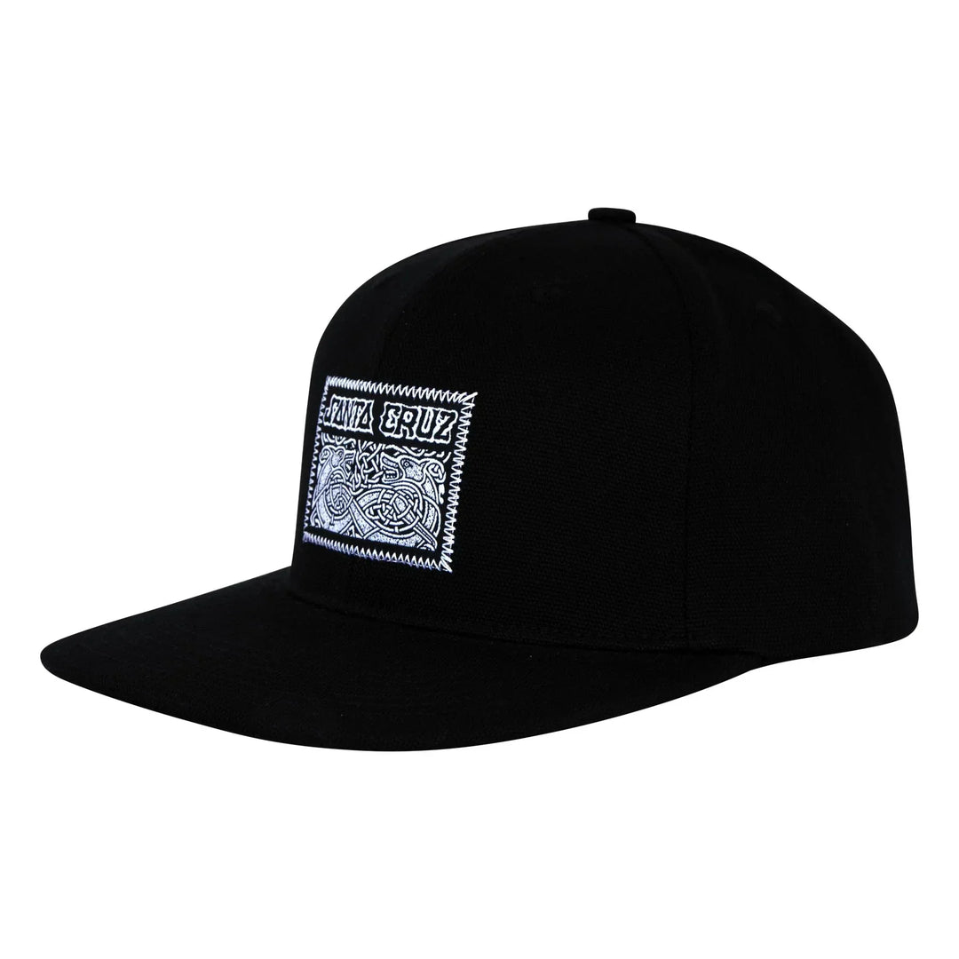 SANTA CRUZ Dressen Celtic Dogs Snapback Hat Black