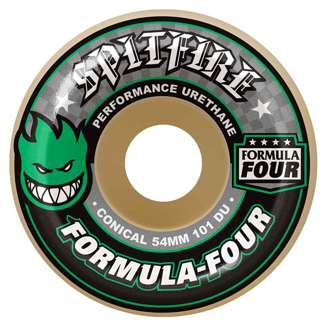 SPITFIRE Conical Green Print Formula Four Wheels - Impact Skate