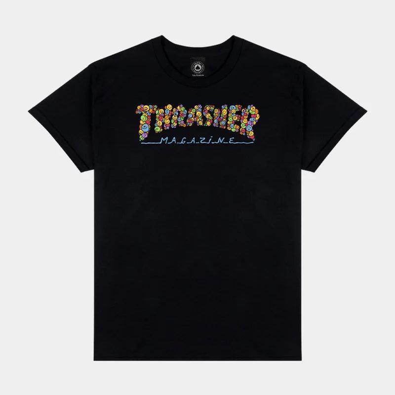 THRASHER Smile by Spanky Tee Black