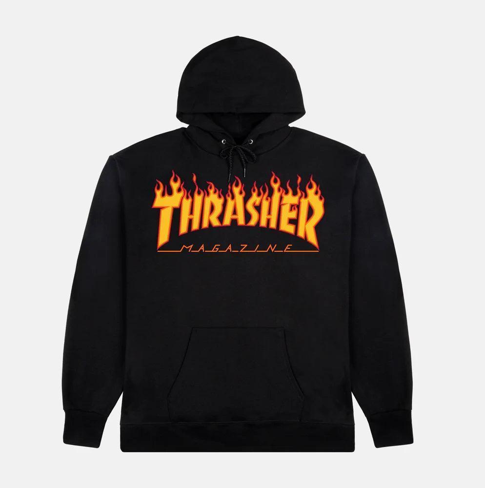 THRASHER Youth Flame Logo Hoodie Black