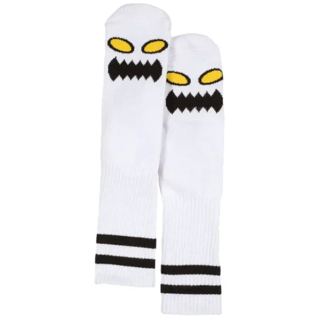 TOY MACHINE Monster Face Socks White
