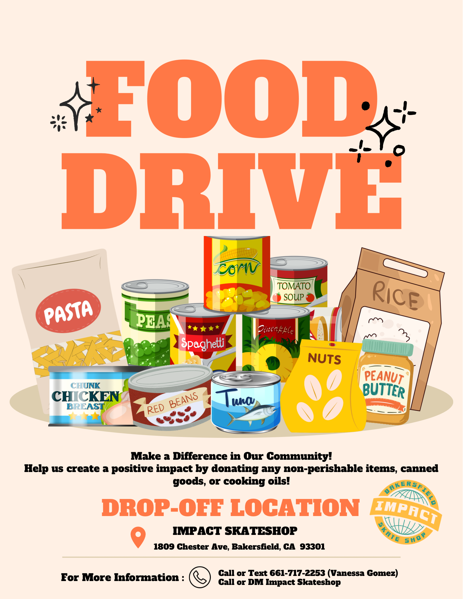 IMPACT COMMUNITY FOOD DRIVE 10/31-11/14