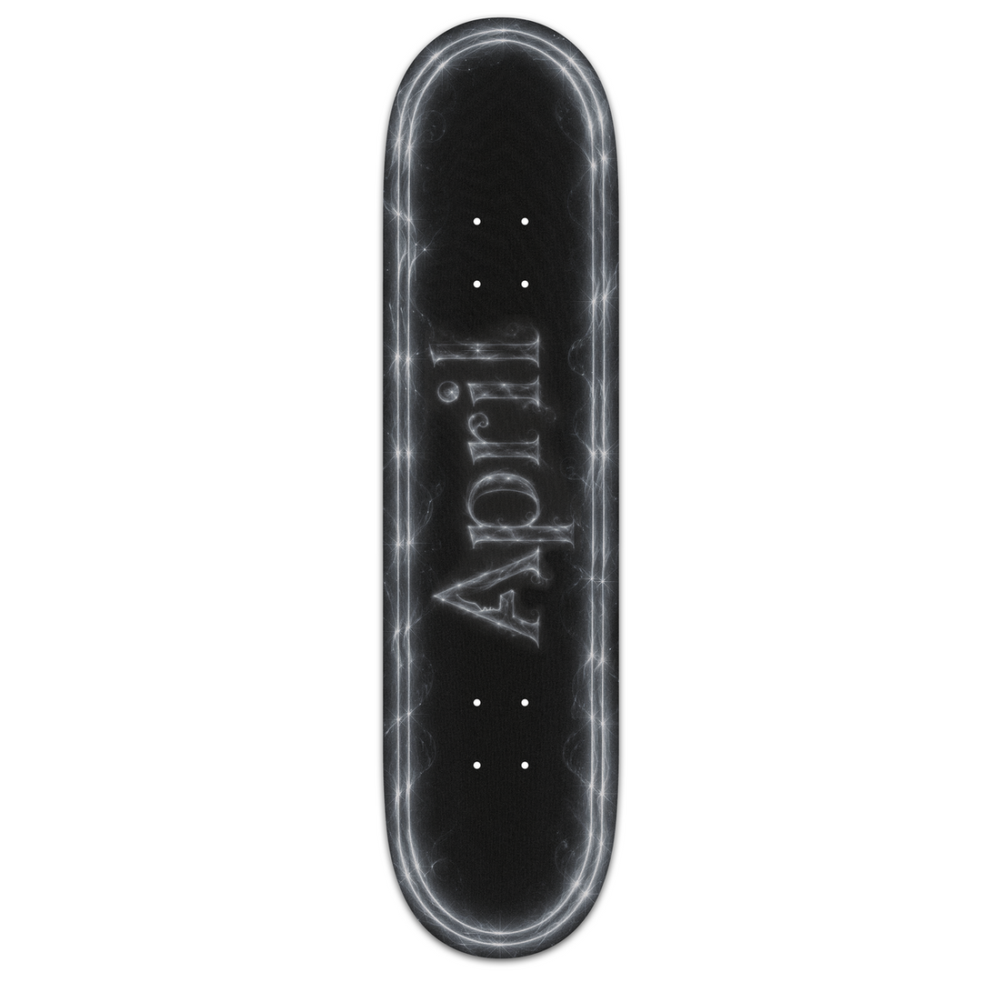 APRIL OG Logo Night Skateboard Deck 8.5
