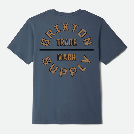 BRIXTON Oath V Standard Tee Ocean Breeze/Light Brown/Black
