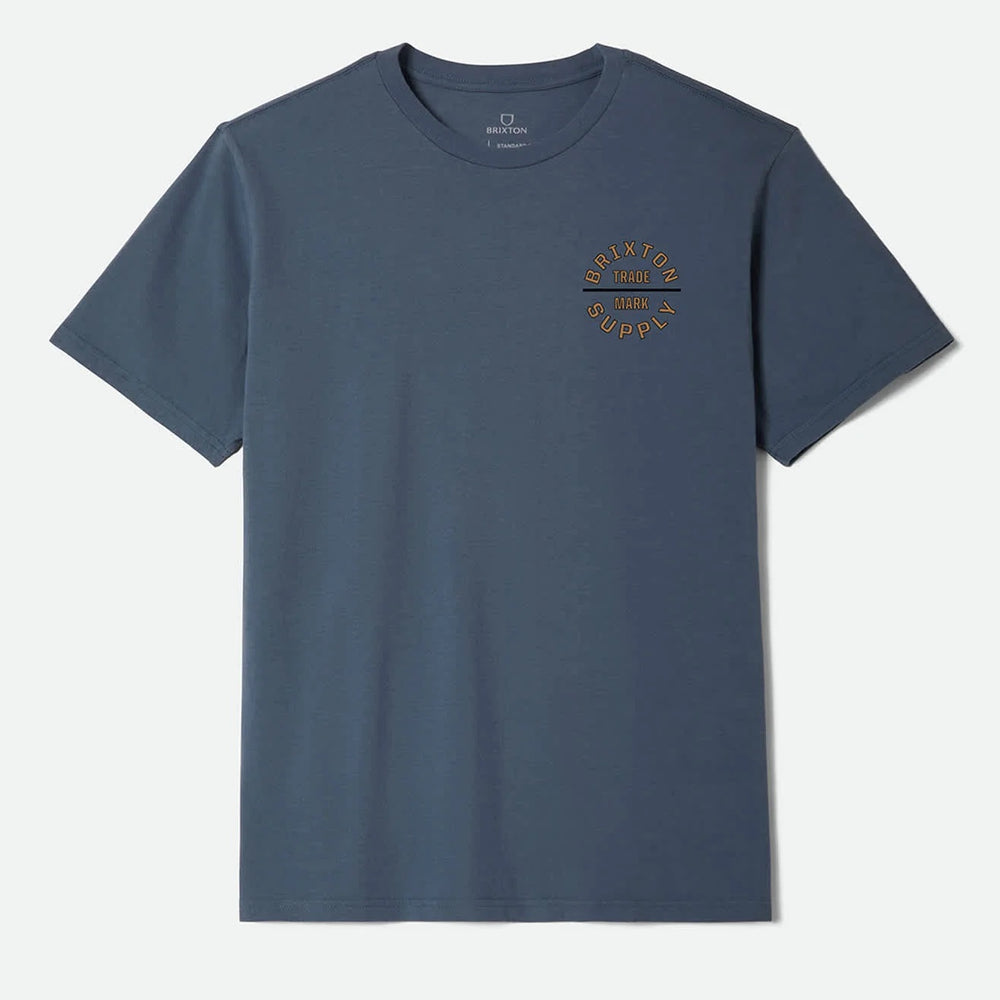BRIXTON Oath V Standard Tee Ocean Breeze/Light Brown/Black