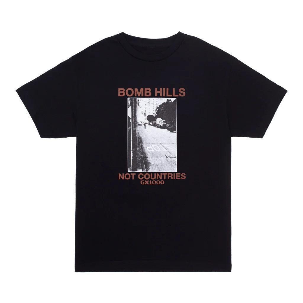 GX1000 Bomb Hills Not Countries Tee Black