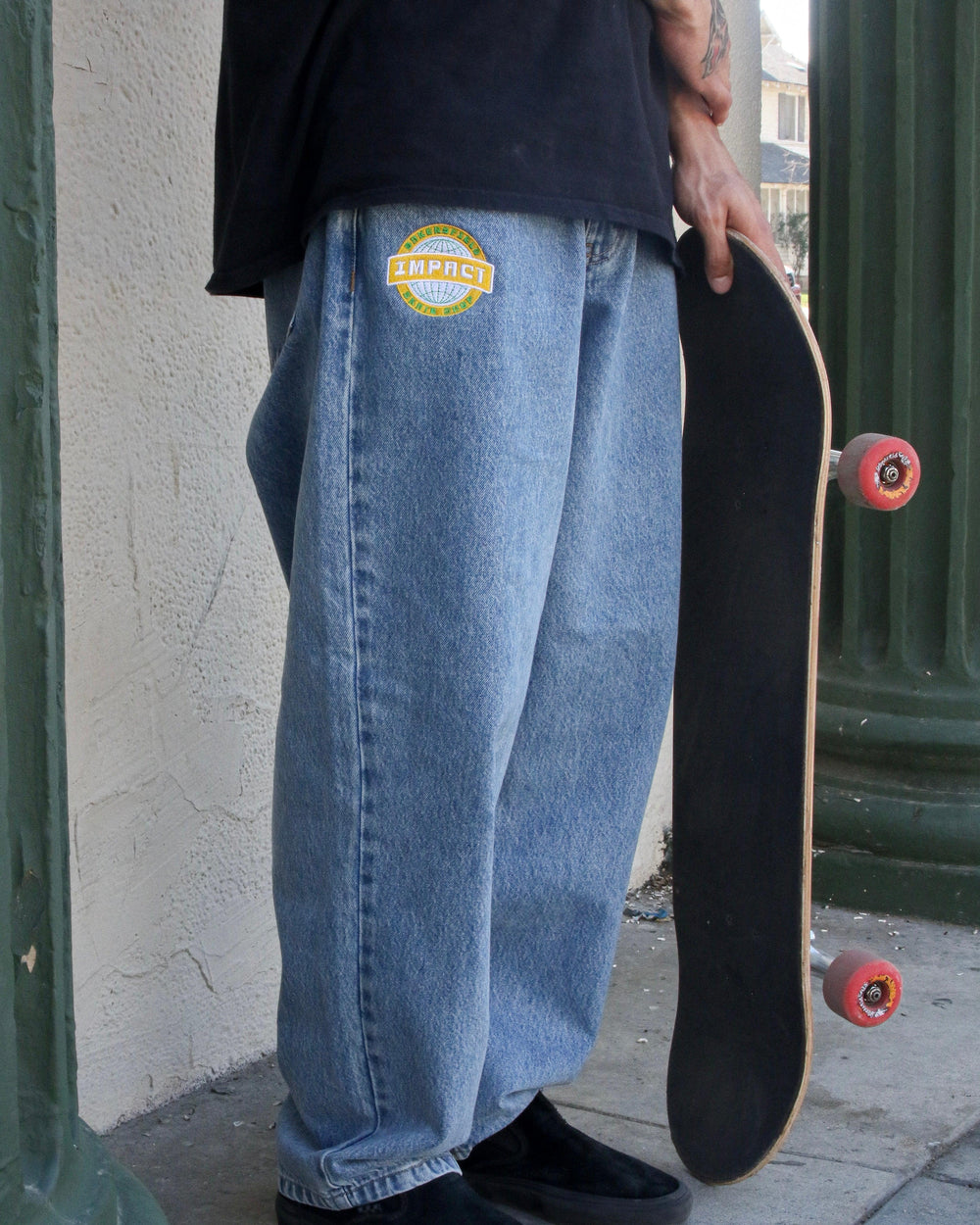 IMPACT Loose Denim Pants Light Blue
