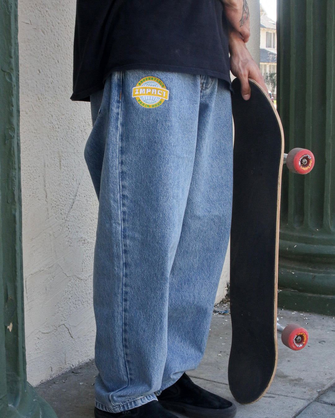 IMPACT Loose Denim Pants Light Blue