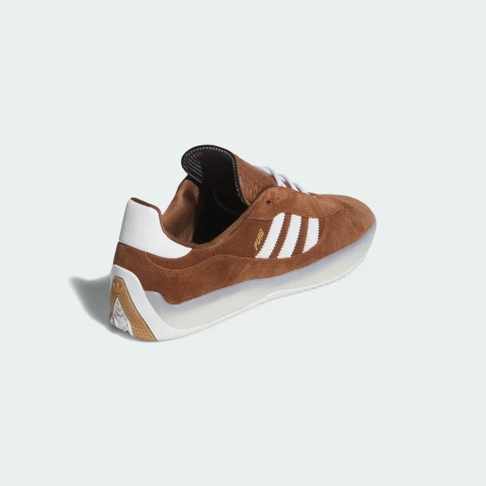 ADIDAS Puig Preloved Brown/Cloud White/Gold Metallic Skateboard Shoes