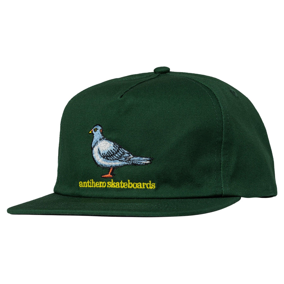 ANTIHERO Lil Pigeon Snapback Hat Forest Green - Impact Skate
