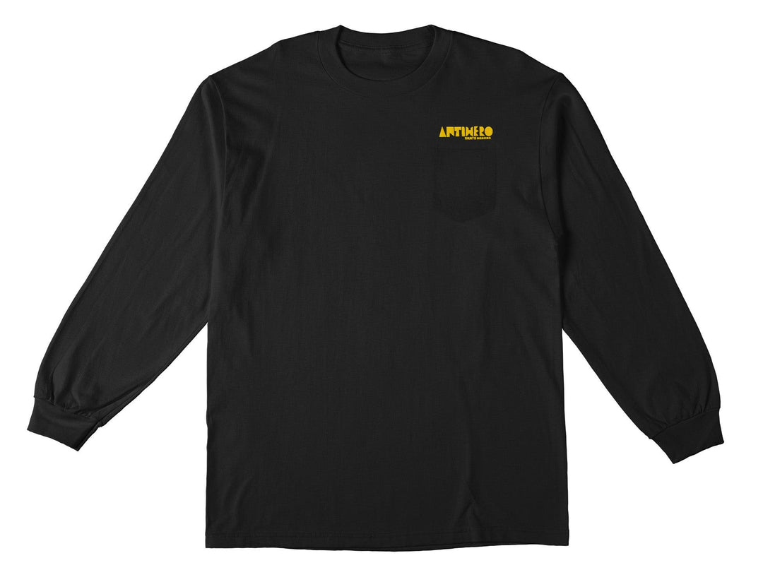 ANTIHERO Slingshot Pocket Longsleeve Black/Yellow - Impact Skate