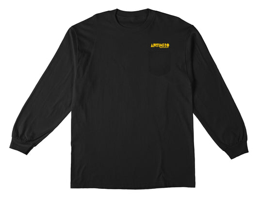 ANTIHERO Slingshot Pocket Longsleeve Black/Yellow - Impact Skate