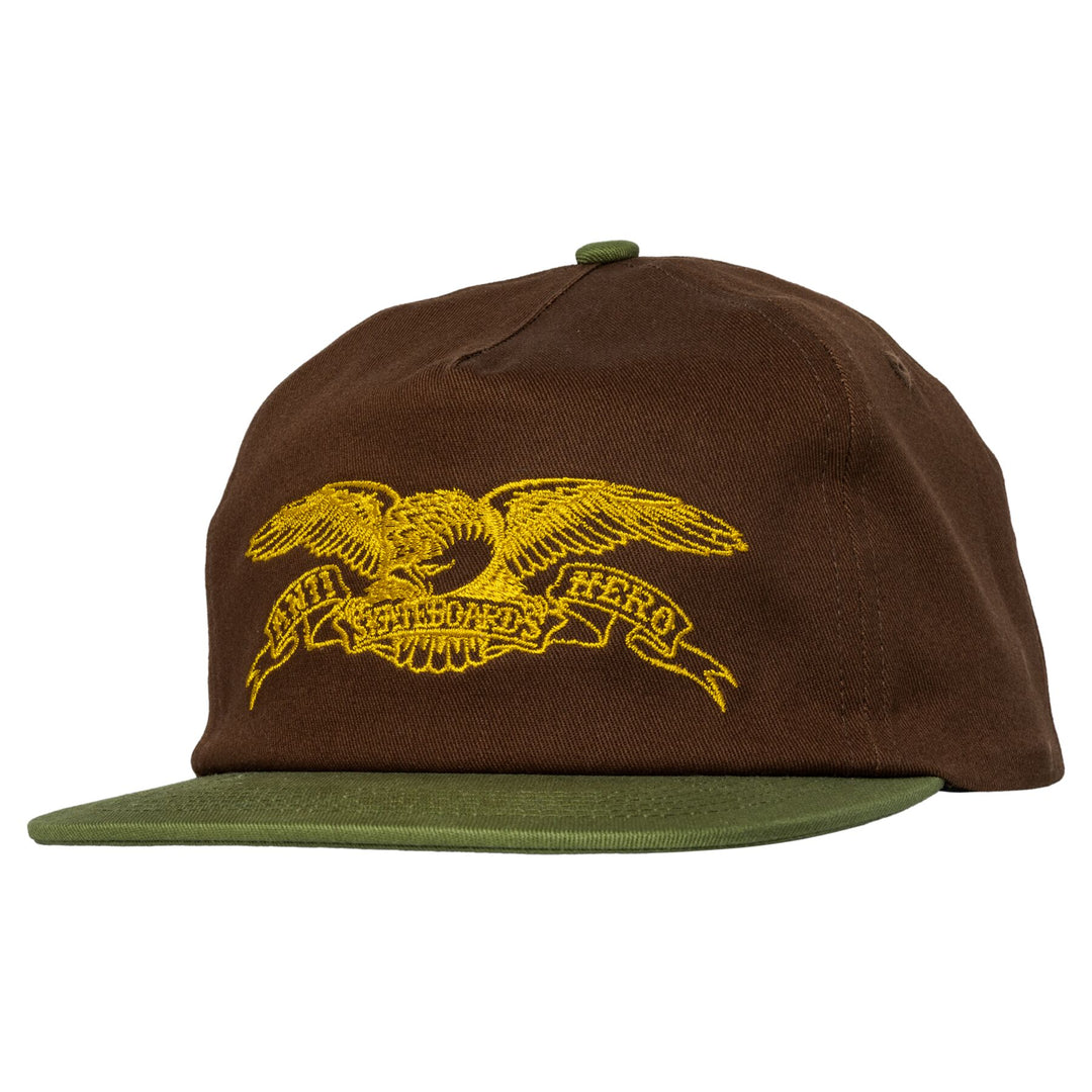 ANTI HERO Basic Eagle Snapback Hat Brown/Gold