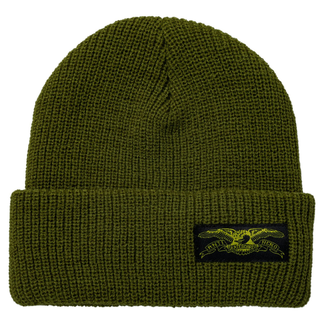 ANTI HERO Stock Eagle Label Cuff Beanie Olive