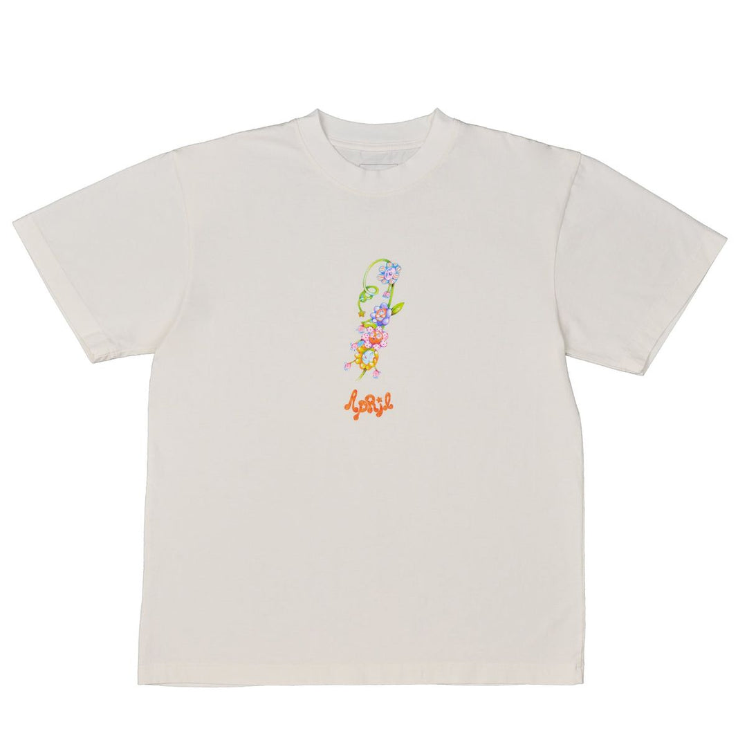 APRIL Flower by Ema Gaspar Tee White