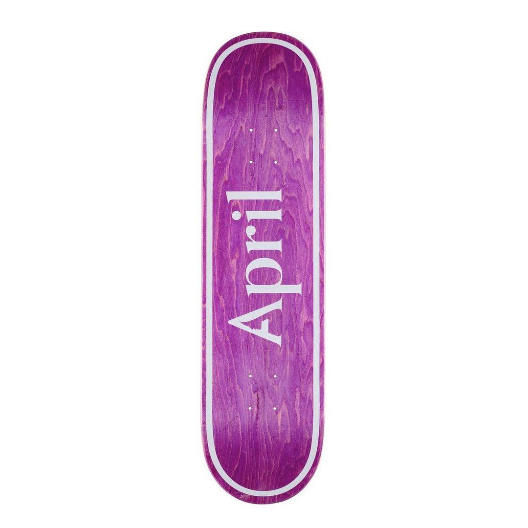 APRIL OG Logo Purple Skateboard Deck 8.0