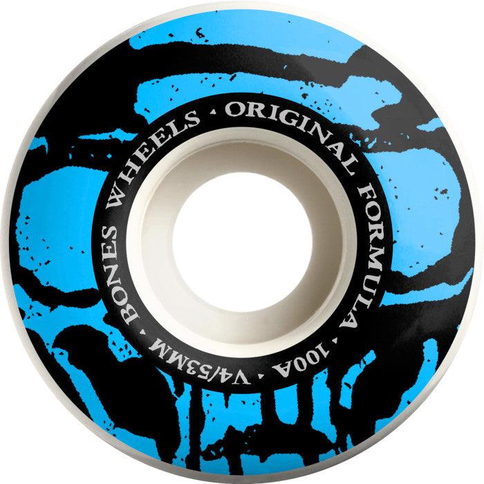 BONES 53mm Mummy Skulls 100's OG Formula V4 Wide Wheels - Impact Skate