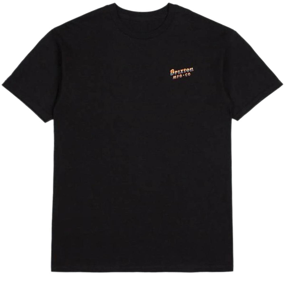 BRIXTON District Standard Tee Black Worn Wash - Impact Skate