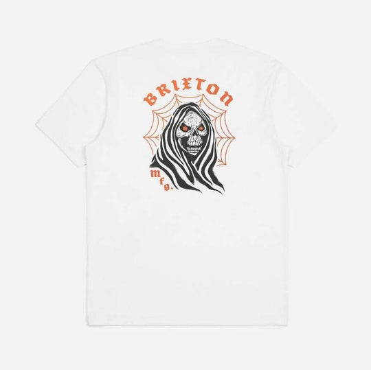 BRIXTON Reaper Tailored Tee White - Impact Skate