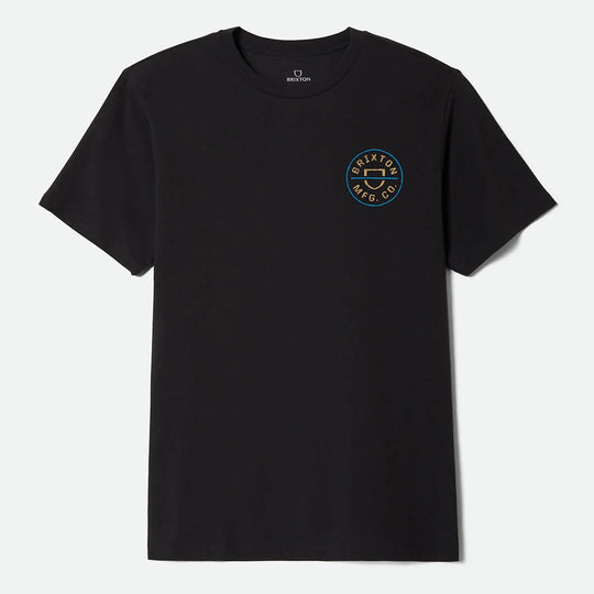 BRIXTON Crest II Standard Tee Black/Copper/Medium Blue