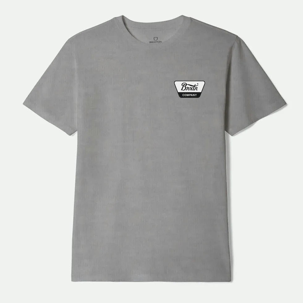 BRIXTON Linwood Standard Tee Heather Grey/Black/White