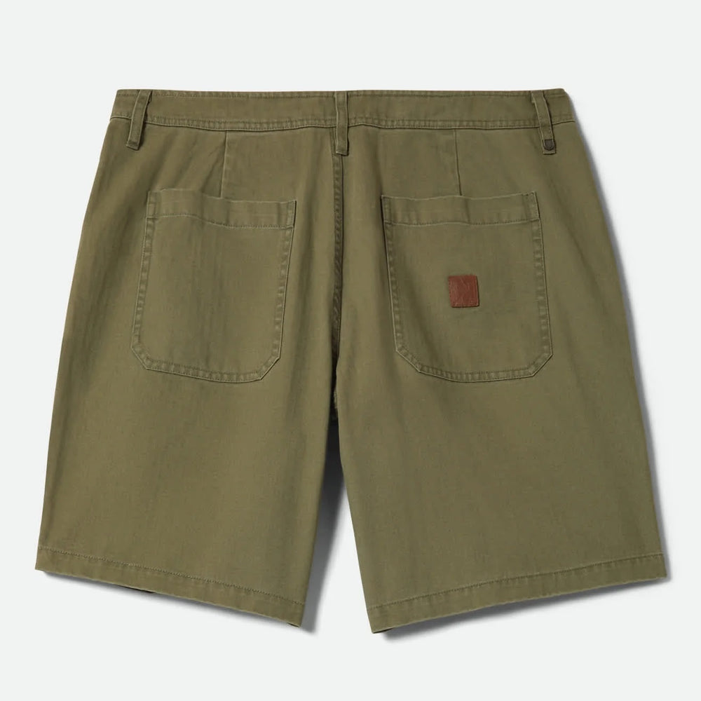 BRIXTON Surplus VW Herringbone Shorts Washed Olive Green