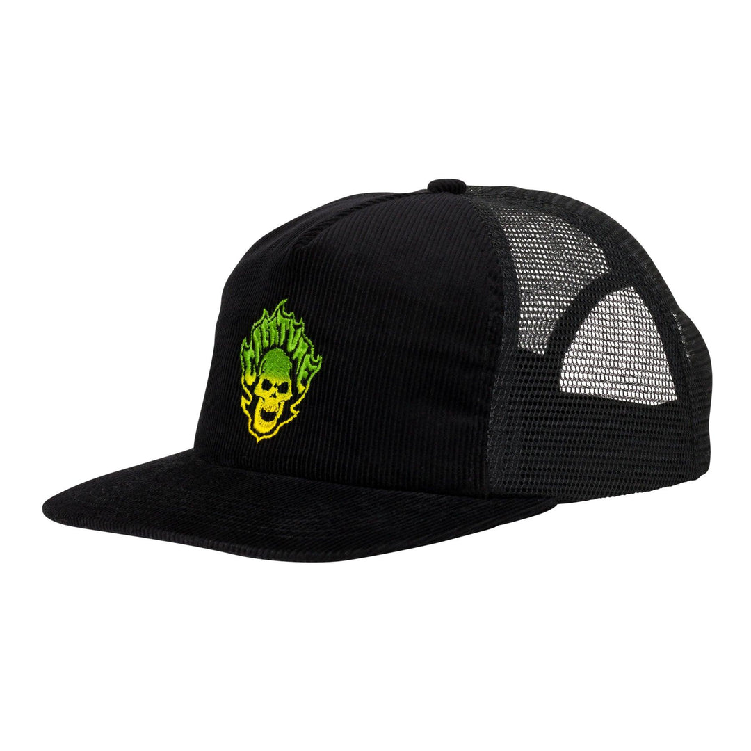 CREATURE Bonehead Flame Mesh Trucker Hat Black - Impact Skate