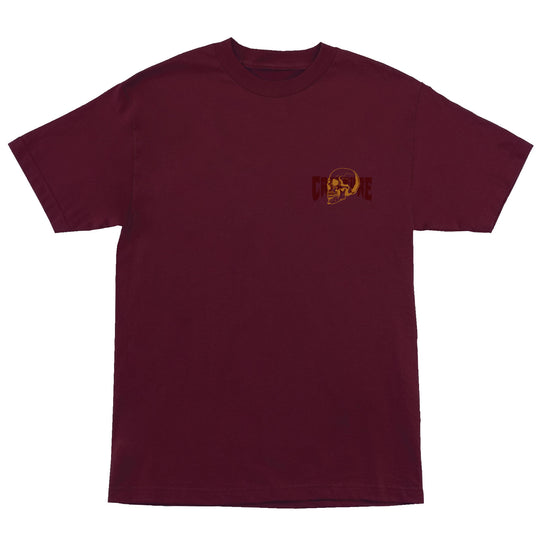 CREATURE Spiral Skull Tee Maroon