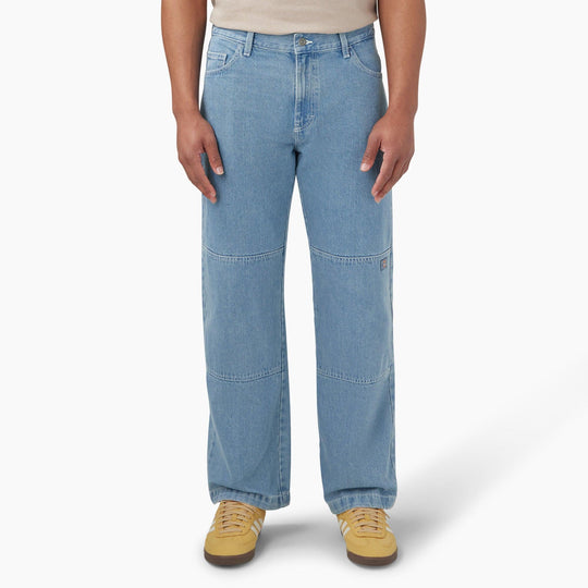 DICKIES Loose Fit Double Knee Jeans Light Denim