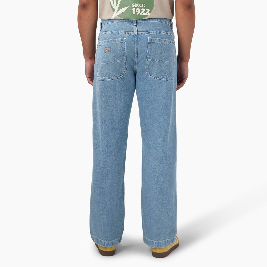 DICKIES Loose Fit Double Knee Jeans Light Denim