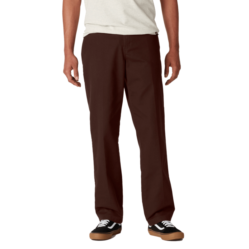 DICKIES Skateboarding Woven Twill Slim Pants Chocolate Brown