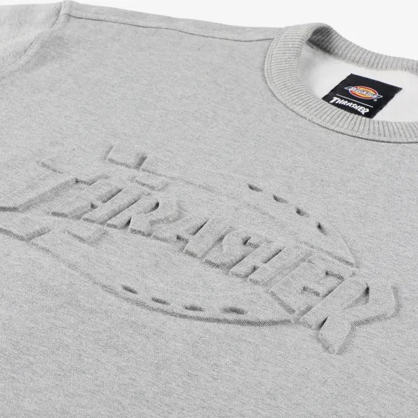 DICKIES x THRASHER Crewneck Sweater Grey Melange