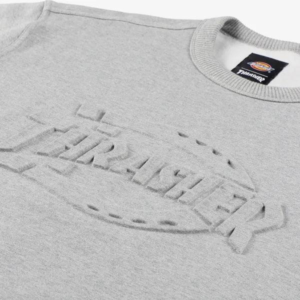 DICKIES x THRASHER Crewneck Sweater Grey Melange