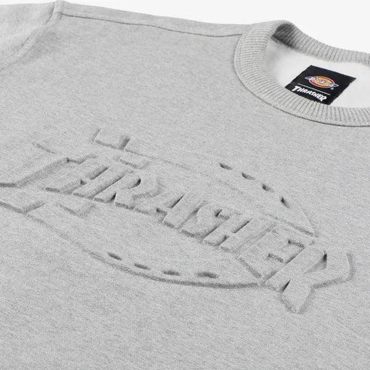 DICKIES x THRASHER Crewneck Sweater Grey Melange