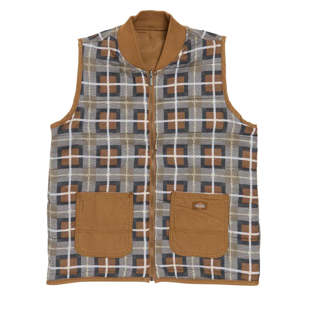 DICKIES x THRASHER Reversible Vest Brown Duck