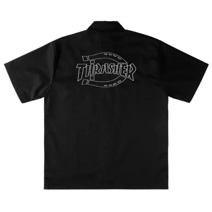 DICKIES x THRASHER Work Shirt Black