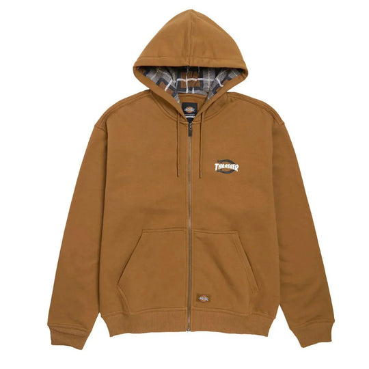 DICKIES x THRASER Zip Hoodie Brown Duck
