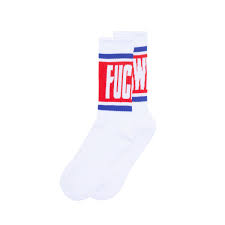 FUCKING AWESOME Big Stripe Socks White