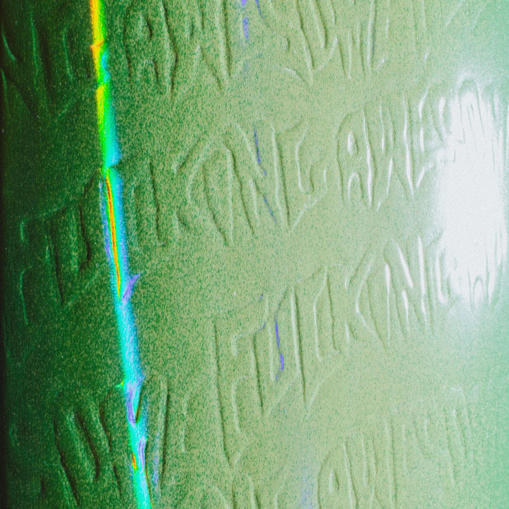 FUCKING AWESOME Neon Green Stamp Embossed Deck
